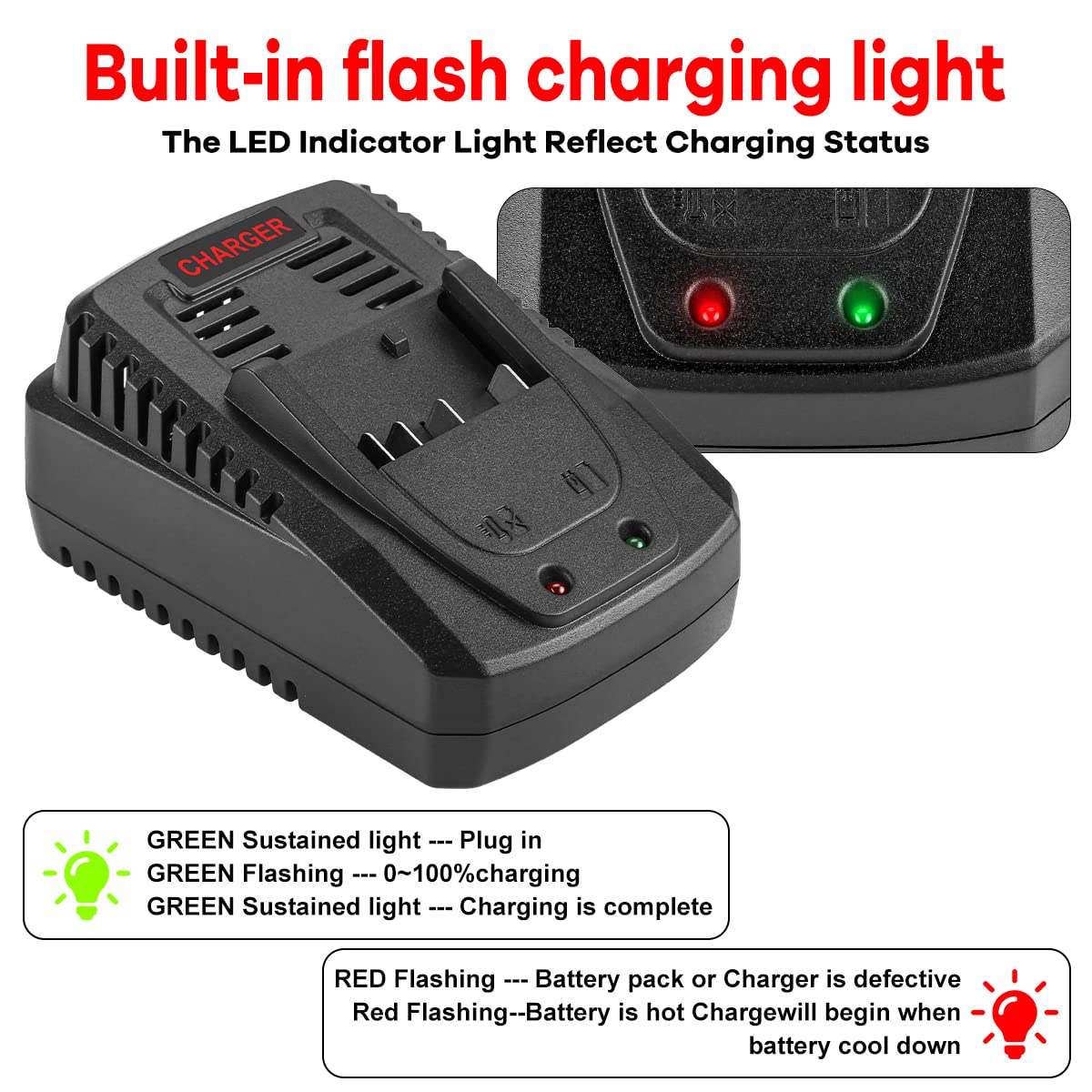 DONGPUCUN Bosch quick charger side view shows compact, portable design for workshops.