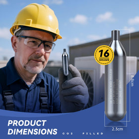 Unthreaded DONJOP CO2 cartridges for easy installation and leak-free operation