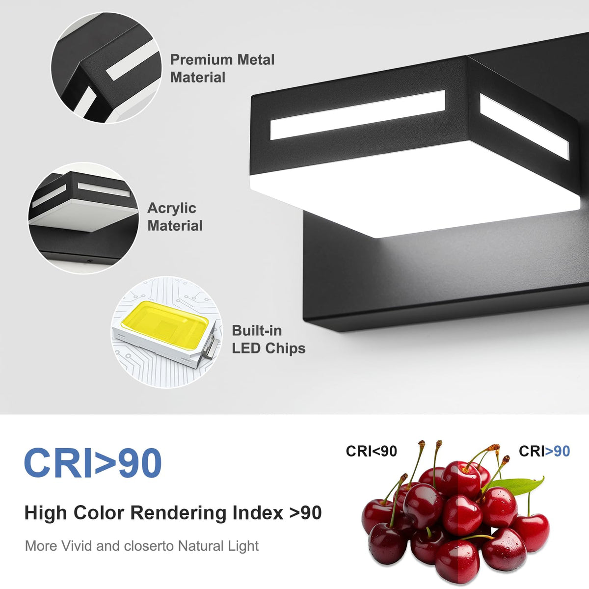 Donrao 350-degree rotation enables flexible light direction.