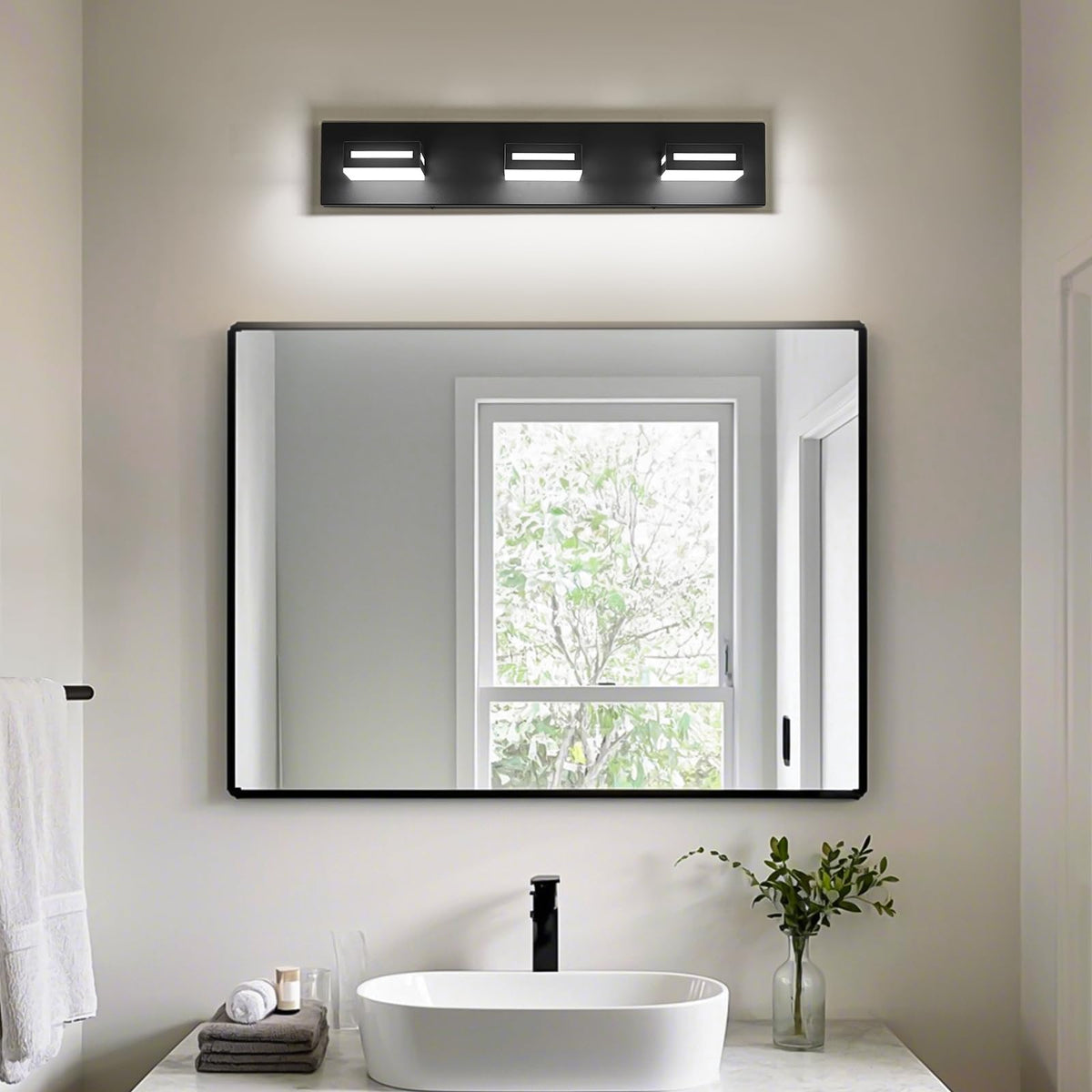 Close-up view of Donrao matte black finish and design detail.