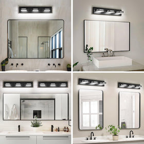 Donrao over-mirror vanity light ready to mount with hardware.