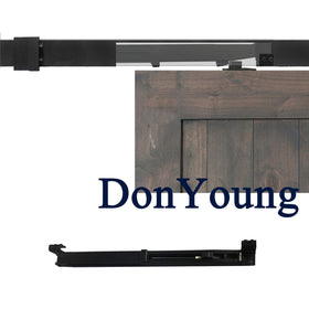 DonYoung soft close hook and track attachment for quick hole-free installation