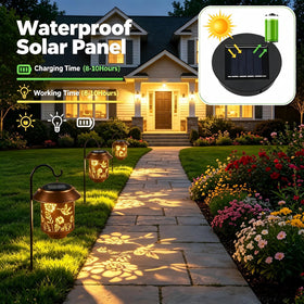 Doogarden lantern lit at night creates a warm, soothing glow