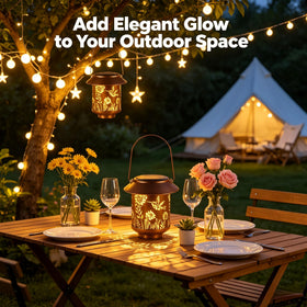 Doogarden solar lanterns with easy switch and cord-free setup