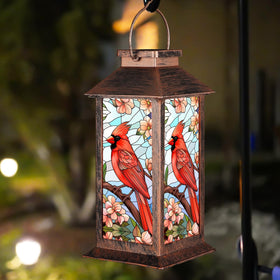 Doogarden cardinal solar lantern illuminating a garden for warm evenings