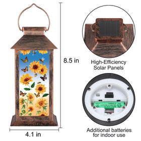 Doogarden solar lantern includes batteries for indoor display