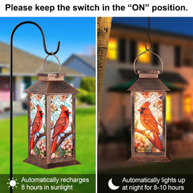 Doogarden solar lantern on patio highlighting yard decor