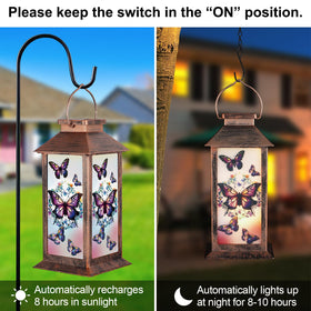 Doogarden solar-powered lantern charges in sun for easy evenings.