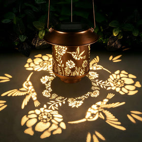 Doogarden solar panel lantern charging in sun for energy-efficient lighting