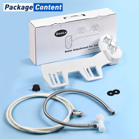 DooLv white bidet attachment complements any bathroom look.