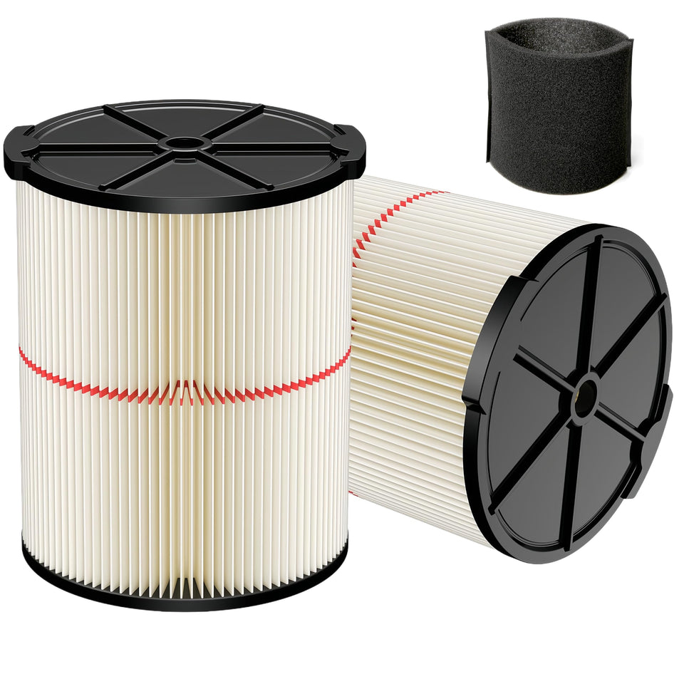 Doonniass 2-pack replacement cartridge filter for Craftsman 17816 wet/dry vac.
