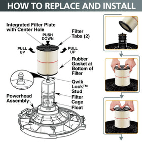 Doonniass detachable top-cap for easy filter installation.