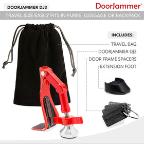 DoorJammer portable travel essentials highlight light weight for on-the-go security.