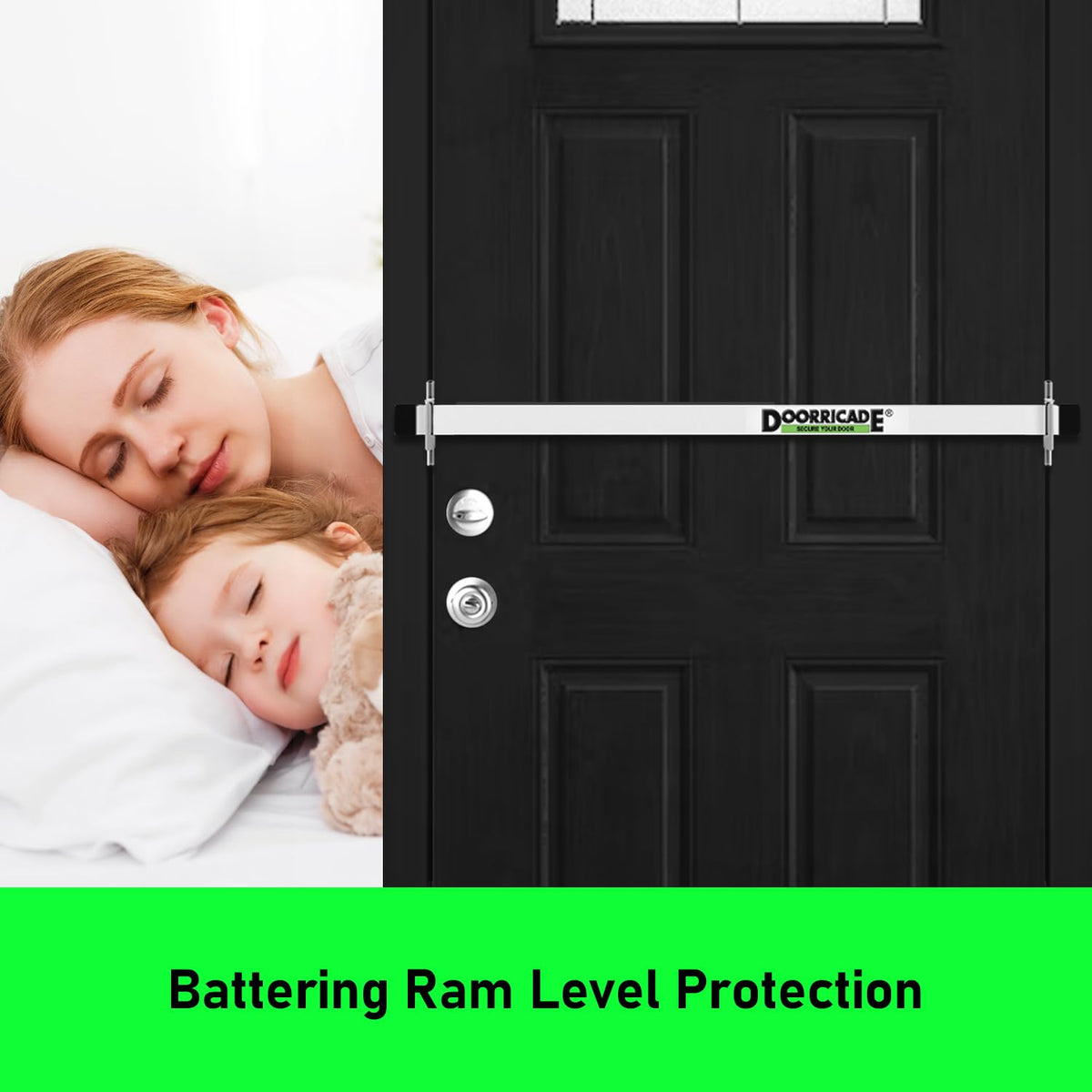 Doorricade foam pad protects the door and fills gaps