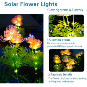DooYard Solar Garden Lights stem LED detail provides steady illumination for borders