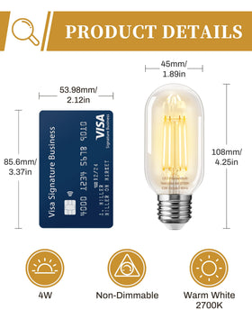 DORESshop Pack of 4 bulbs for easy replacement.