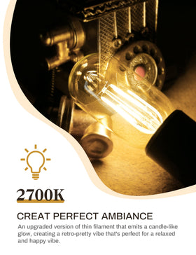 DORESshop T45 clear glass bulb with classic filament.