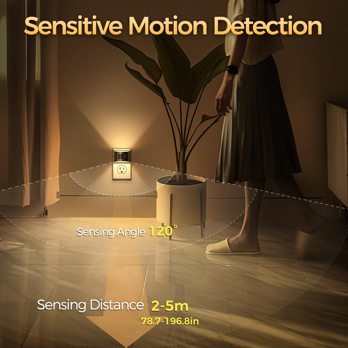 DORESshop LED Night Light—three brightness levels for subtle glow or brighter need.