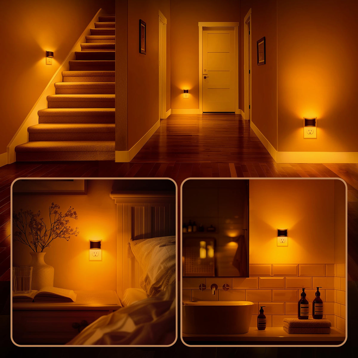 DORESshop LED night light brightness control highlights 30, 60, or 100 lm options.