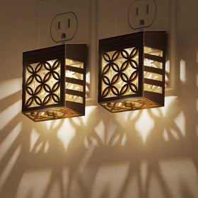 DORESshop plug-in night light 2-pack with dusk-to-dawn sensor for auto illumination