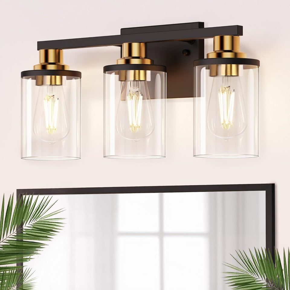 DORESshop 3-light bathroom light over mirror for bright vanity illumination