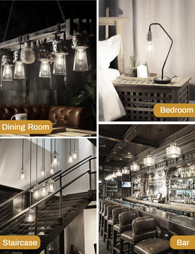 DORESshop 40W equivalent Edison bulb delivers bright daylight glow in living spaces.