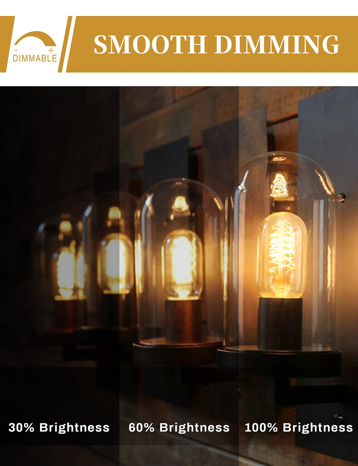 DORESshop Edison bulbs with T45 base fit standard E26 sockets.
