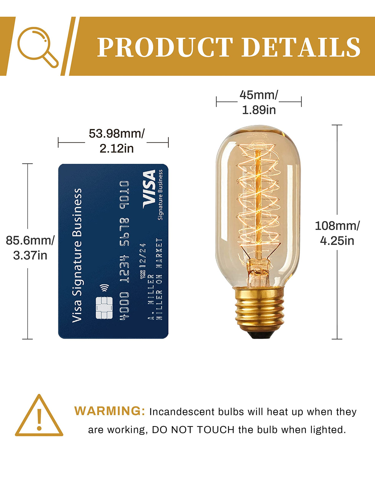 DORESshop Edison bulbs are easy to install and replace.