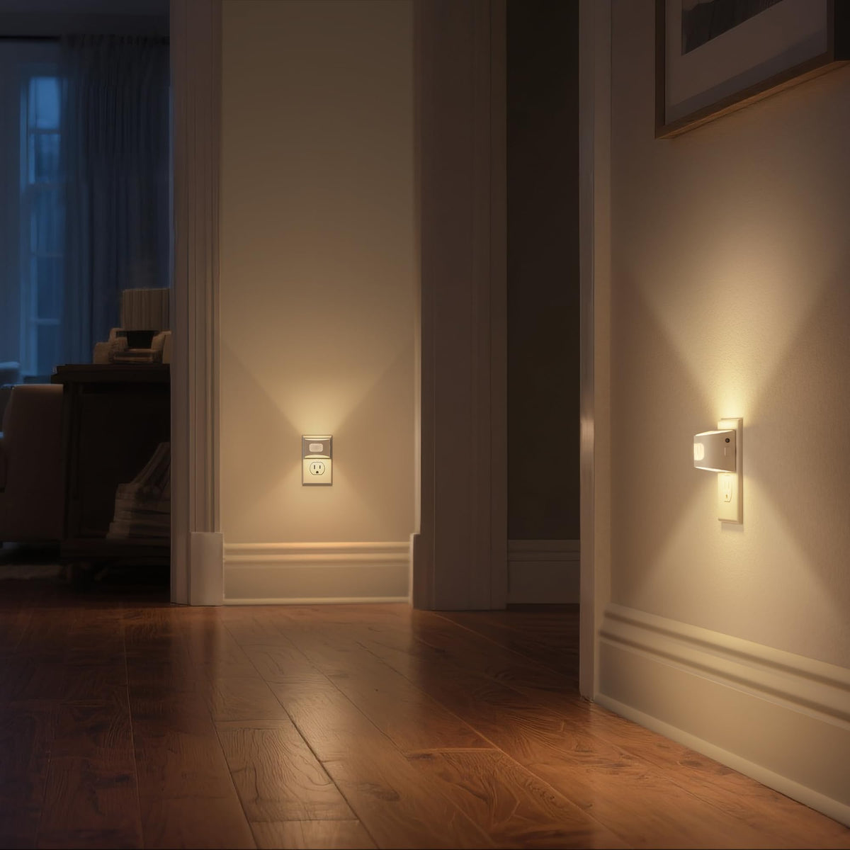 DORESshop compact night light fits narrow hallways and small spaces.