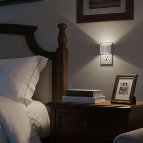 DORESshop LED night light demonstrates brightness levels of 30, 60, and 100 lm.