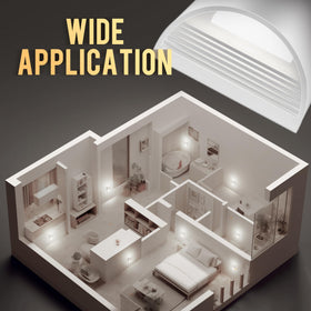 DORESshop LED night light black cylindrical frame keeps outlet free for devices.