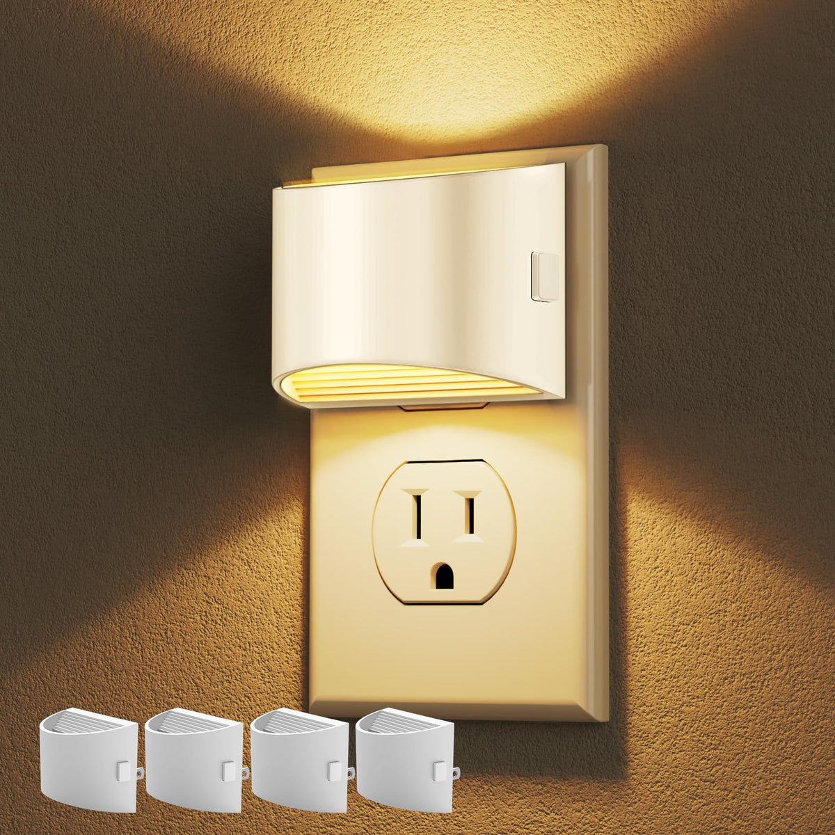 DORESshop LED night light pack outlet-friendly design for wall plug-in convenience.