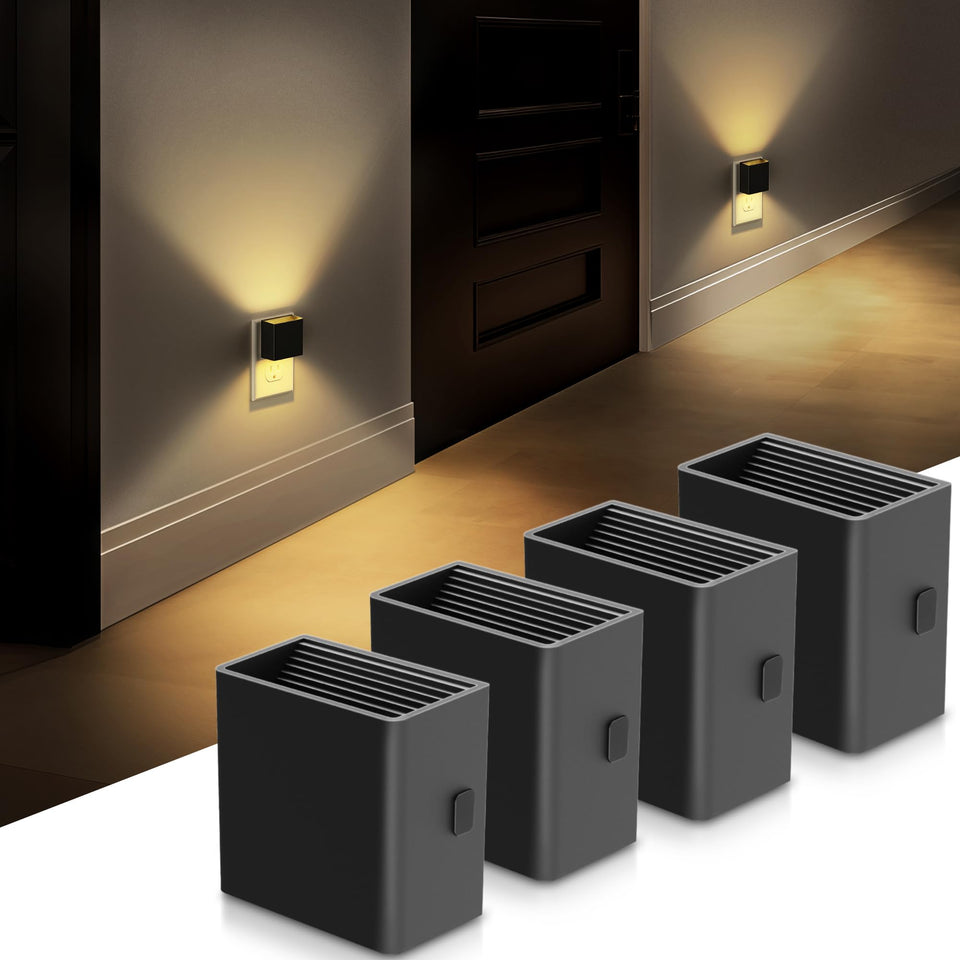DORESshop LED night light in wall outlet offers soft, even glow for nighttime visibility.