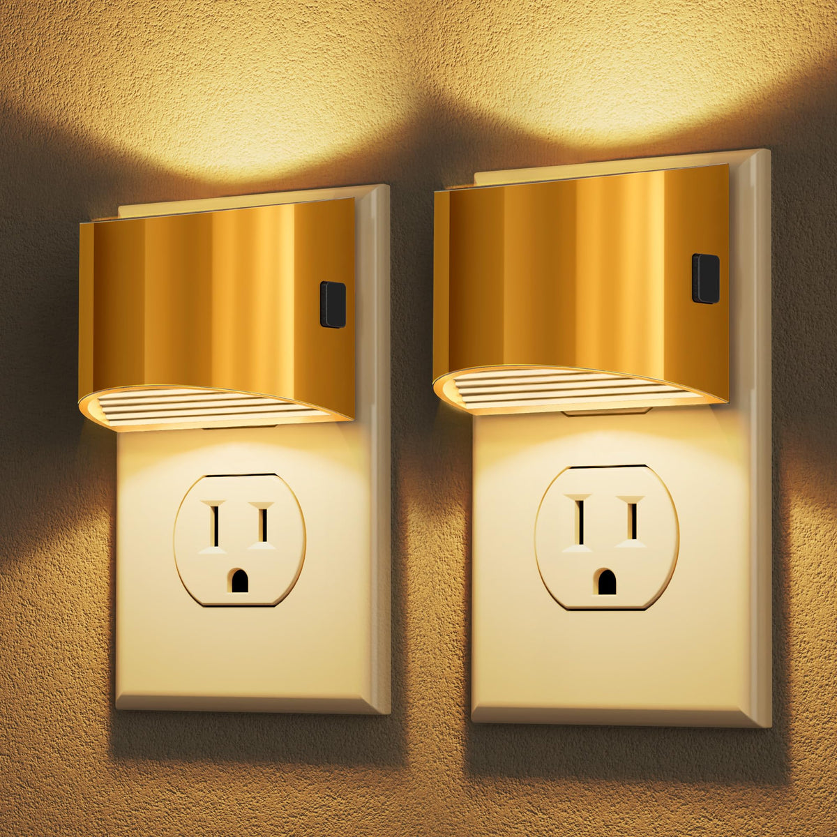 DORESshop LED night light wall-plug 2-pack provides gentle hallway illumination with auto dusk-to-dawn sensing.