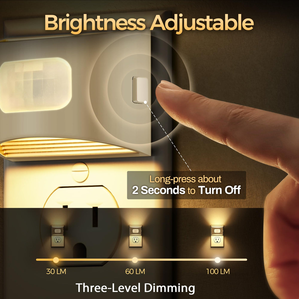 DORESshop motion sensor night light activates automatically along stairways.