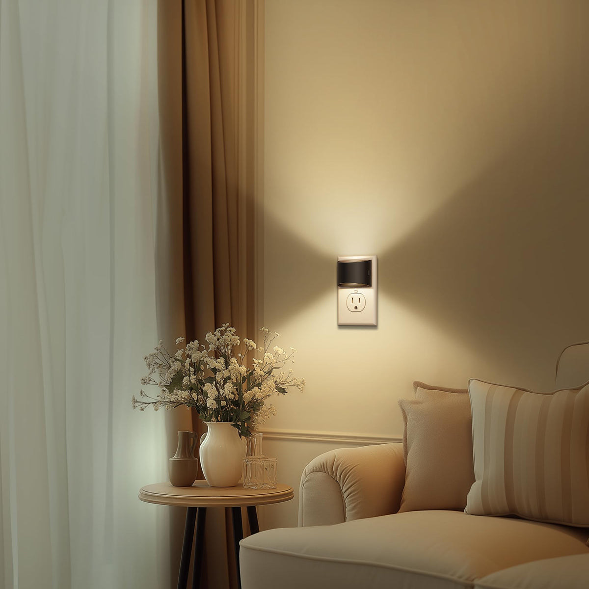 DORESshop night light along hallway and stairs enhances safety at night