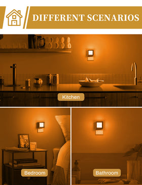 DORESshop Orange Night Light is ideal for bathrooms, hallways, kitchens, and staircases.