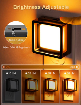 DORESshop Orange Night Light bathes the bedroom with warm amber ambiance for safe late-night navigation.