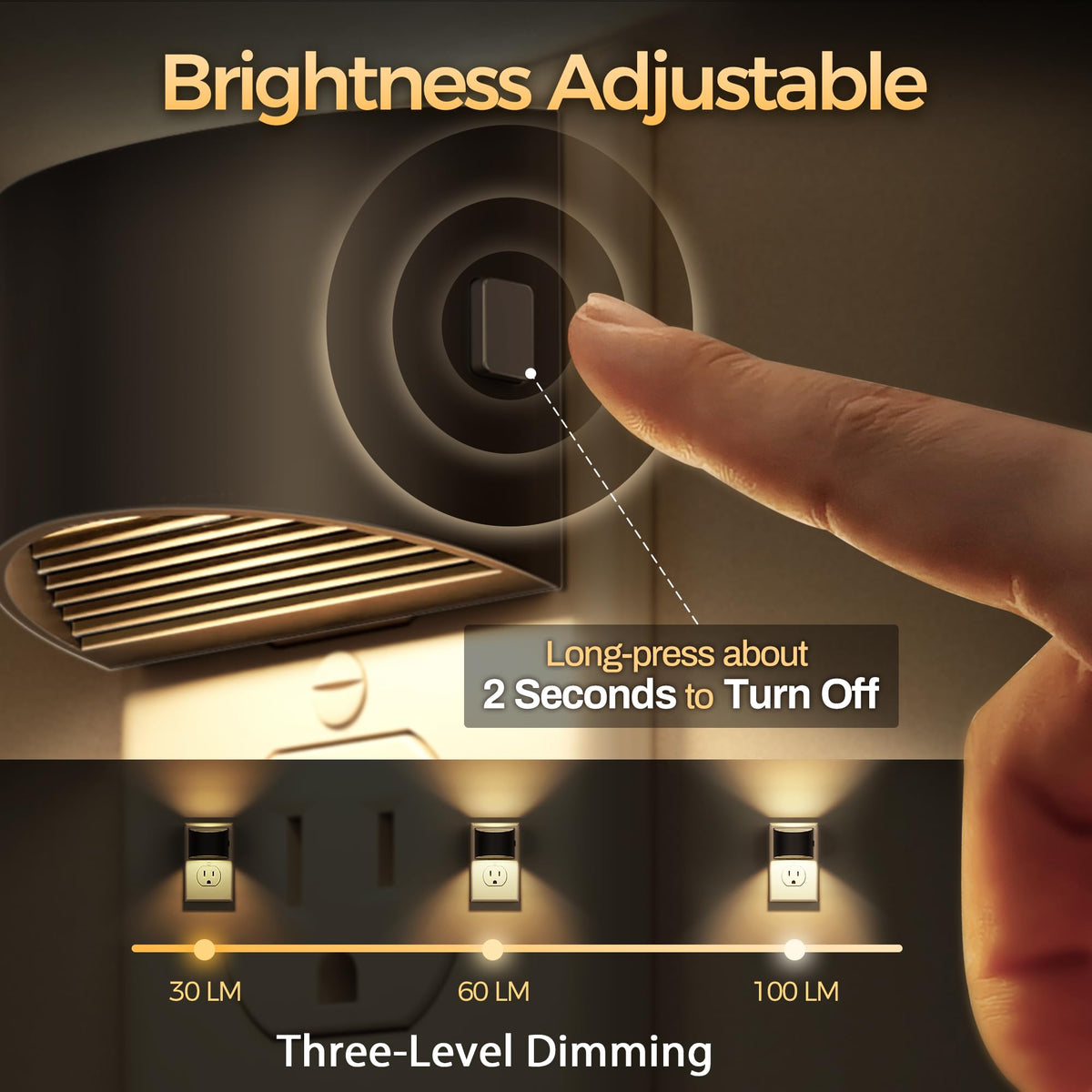 DORESshop plug-in night light fits wall outlet with unobtrusive design