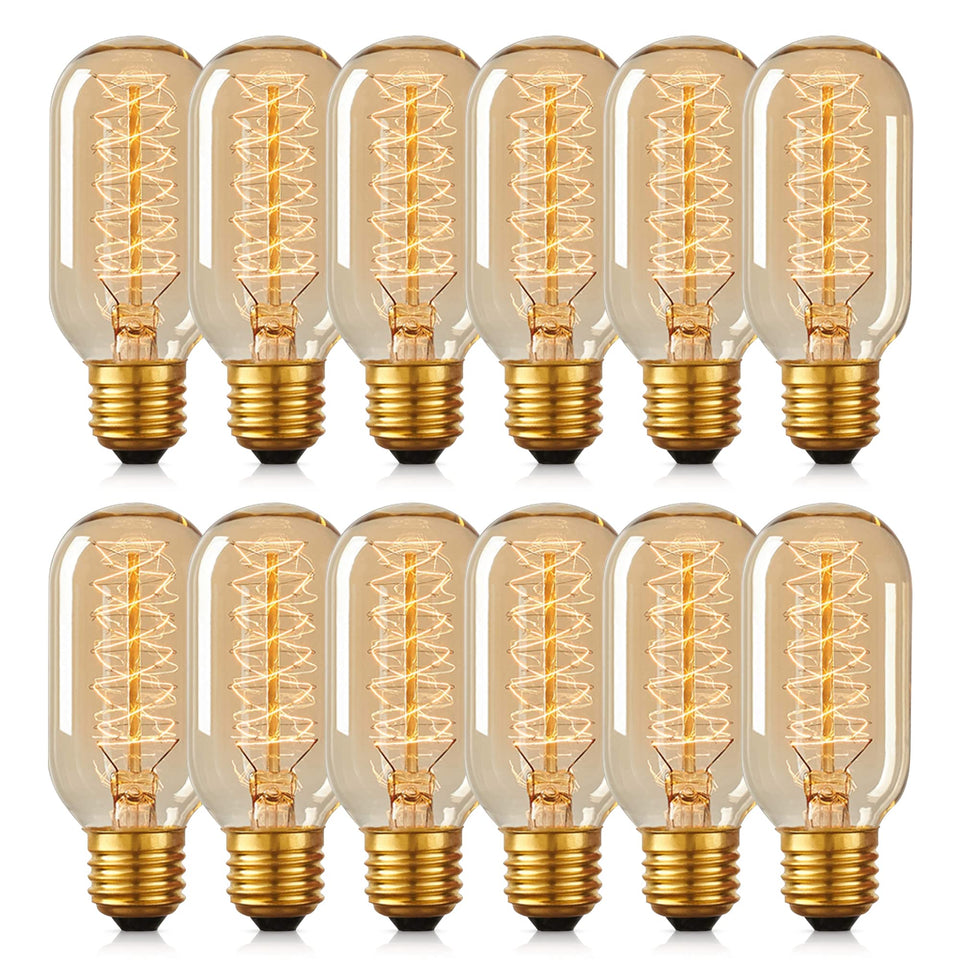 DORESshop T45 amber-glass Edison bulb creating warm vintage ambiance