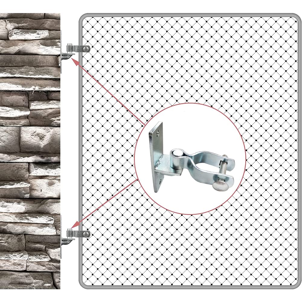 Dorighary galvanized steel hinge with weather-ready finish.