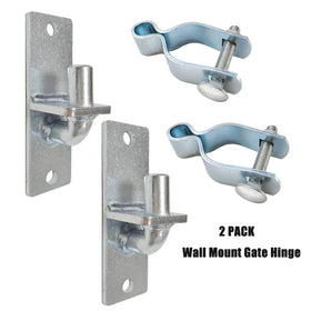 Dorighary pressed gate hinge for tight chain-link connections.