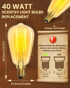 DoRight four-pack bulbs for multiple wax warmer setups