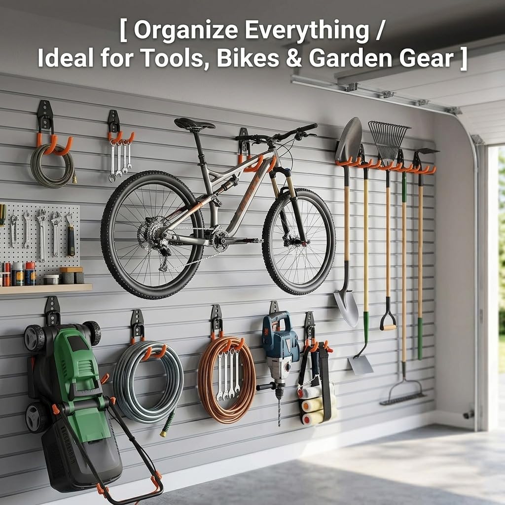 Dorisy medium J-hook stabilizing bulky gear on the wall