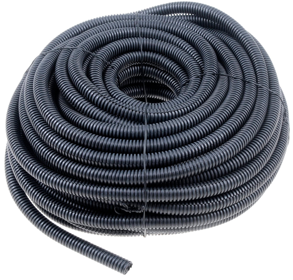 Dorman 86632 flex split conduit unrolled to show routing flexibility and protection.