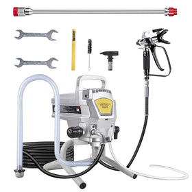 Dotool 950W airless sprayer with extension pole for fast exterior wall coverage.
