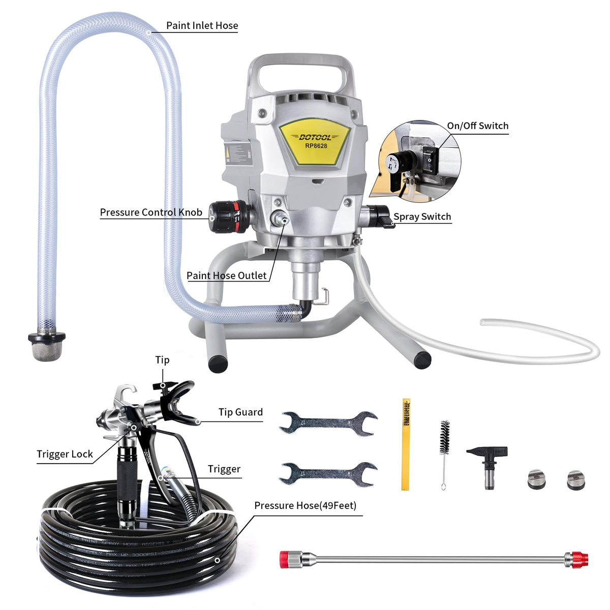 Direct spray from 1- or 5-gallon pails for flexible setup.