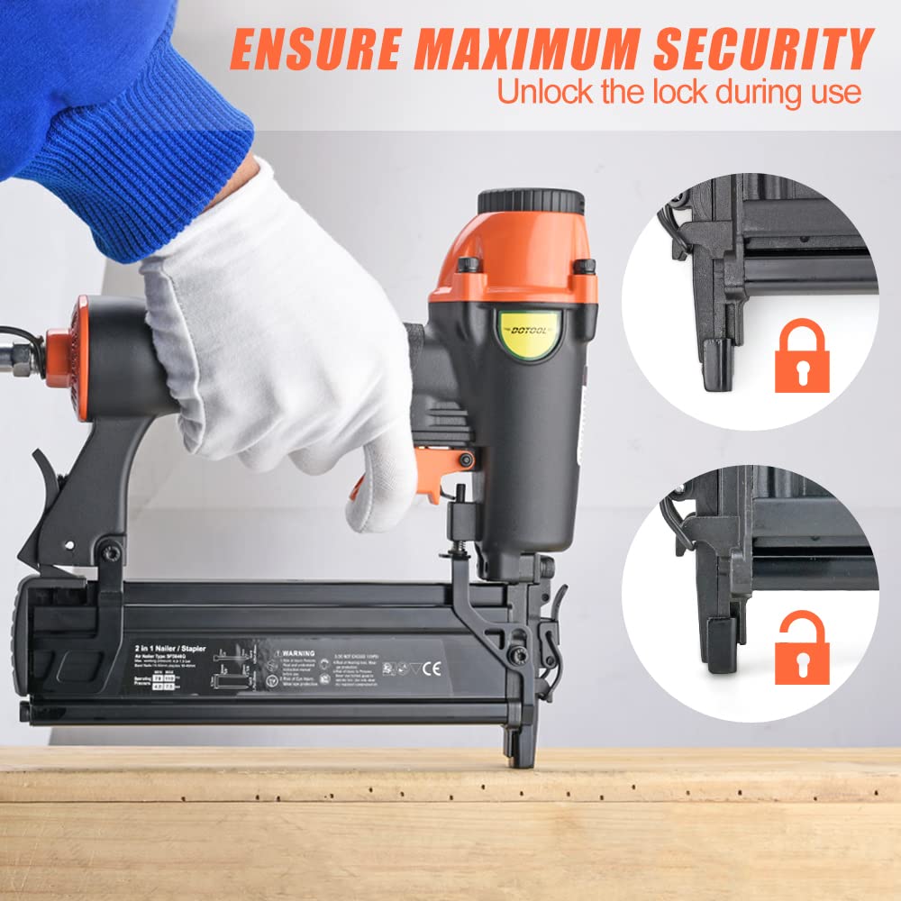 Dotool nail view window helps prevent misfires and dents