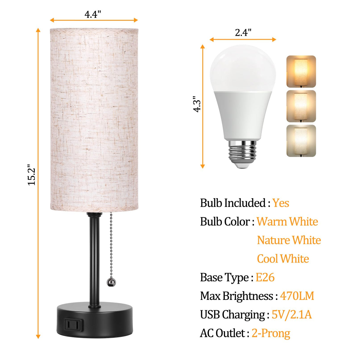 Dott Arts lamp with 3 color modes for warm, soft, daylight ambiance.