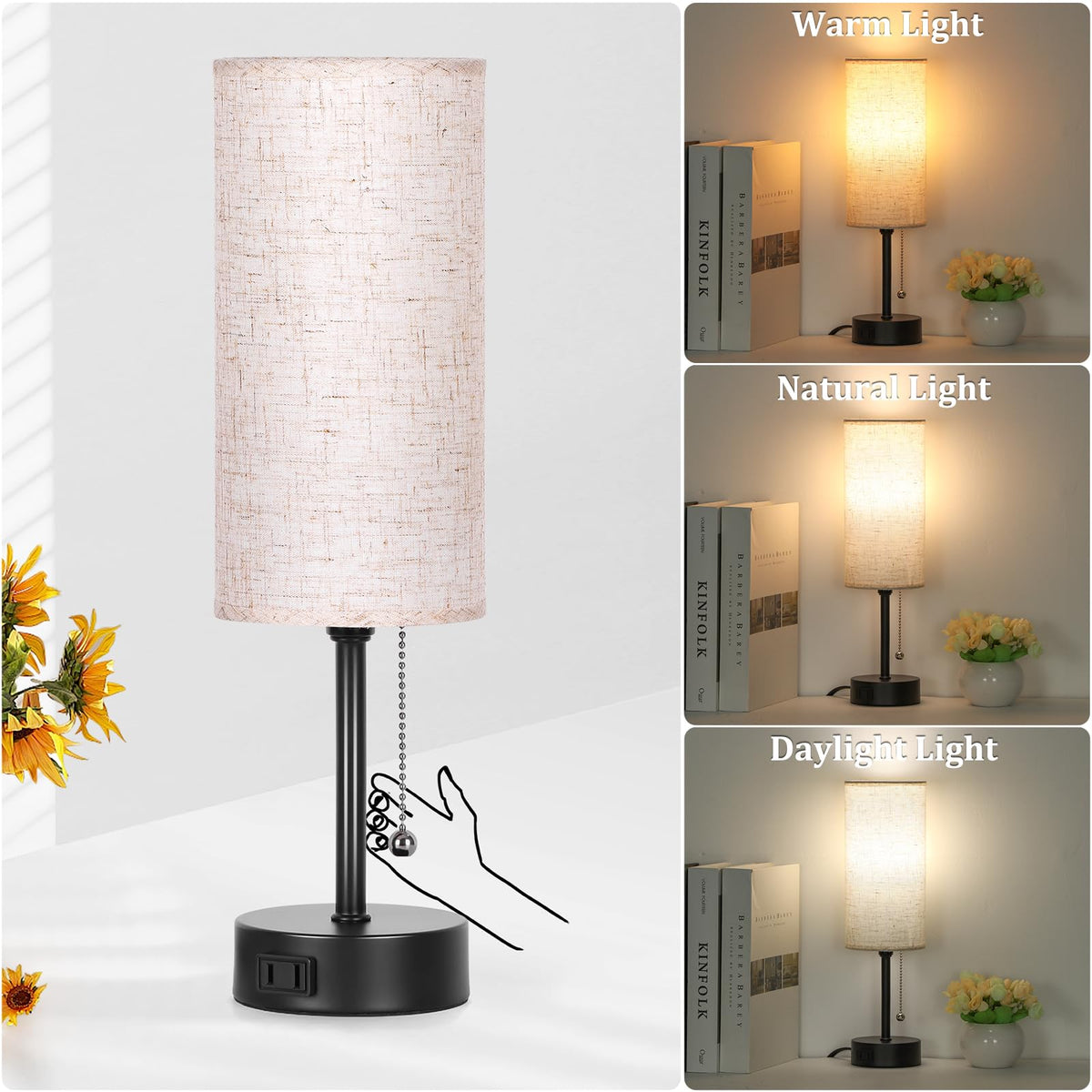 Dott Arts pull chain lamp in action for easy control in darkness.